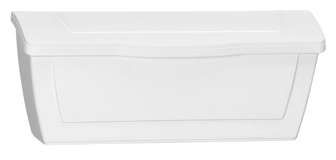 Plastic Mailbox, Textured Finish, White