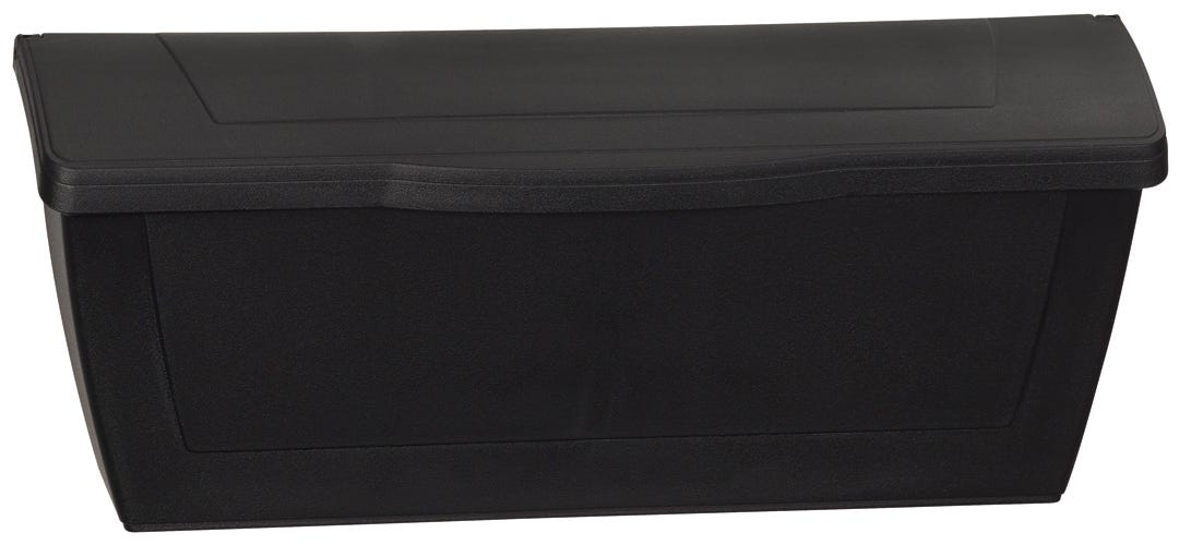 Plastic Mailbox, Textured Finish, Black