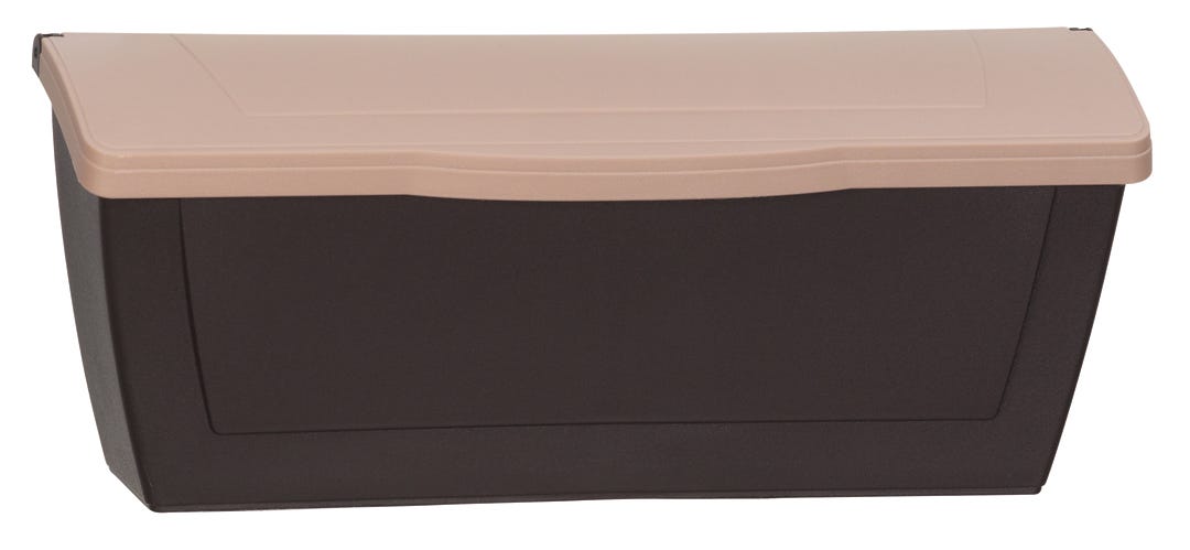 Plastic Mailbox, Textured Finish, Mocha and Sand