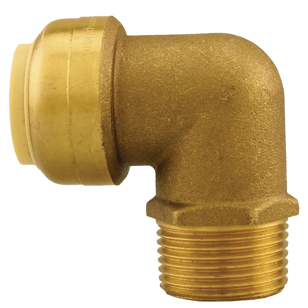 Male 90° Elbow, Lead-Free, 1/2-in. X Pf X 1/2-in. Mpt