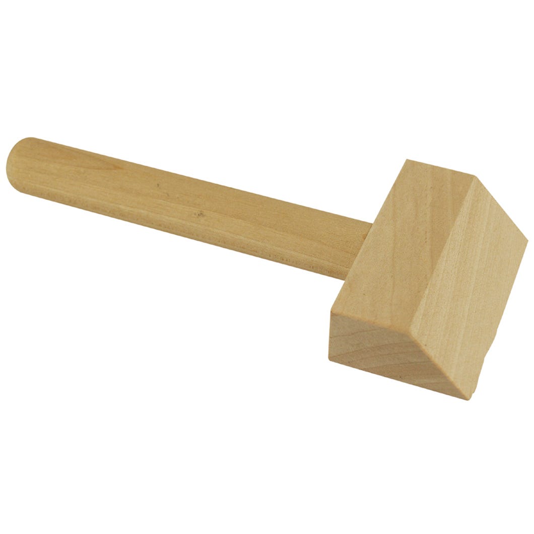 MAPLE WOOD SCRAPER WITH 5 in HANDLE