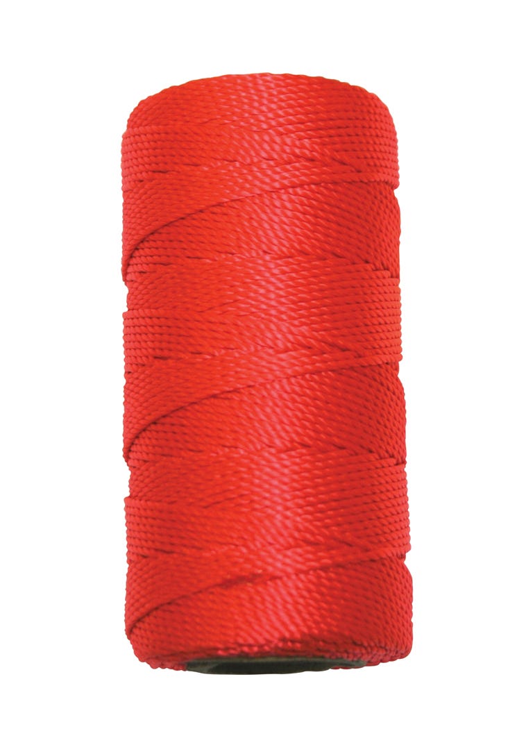 Mason Twine Twisted Nylon, Orange, #18 X 500-ft.