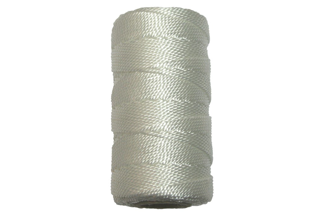 Mason Twine Twisted Nylon, White, #18 X 500-ft.