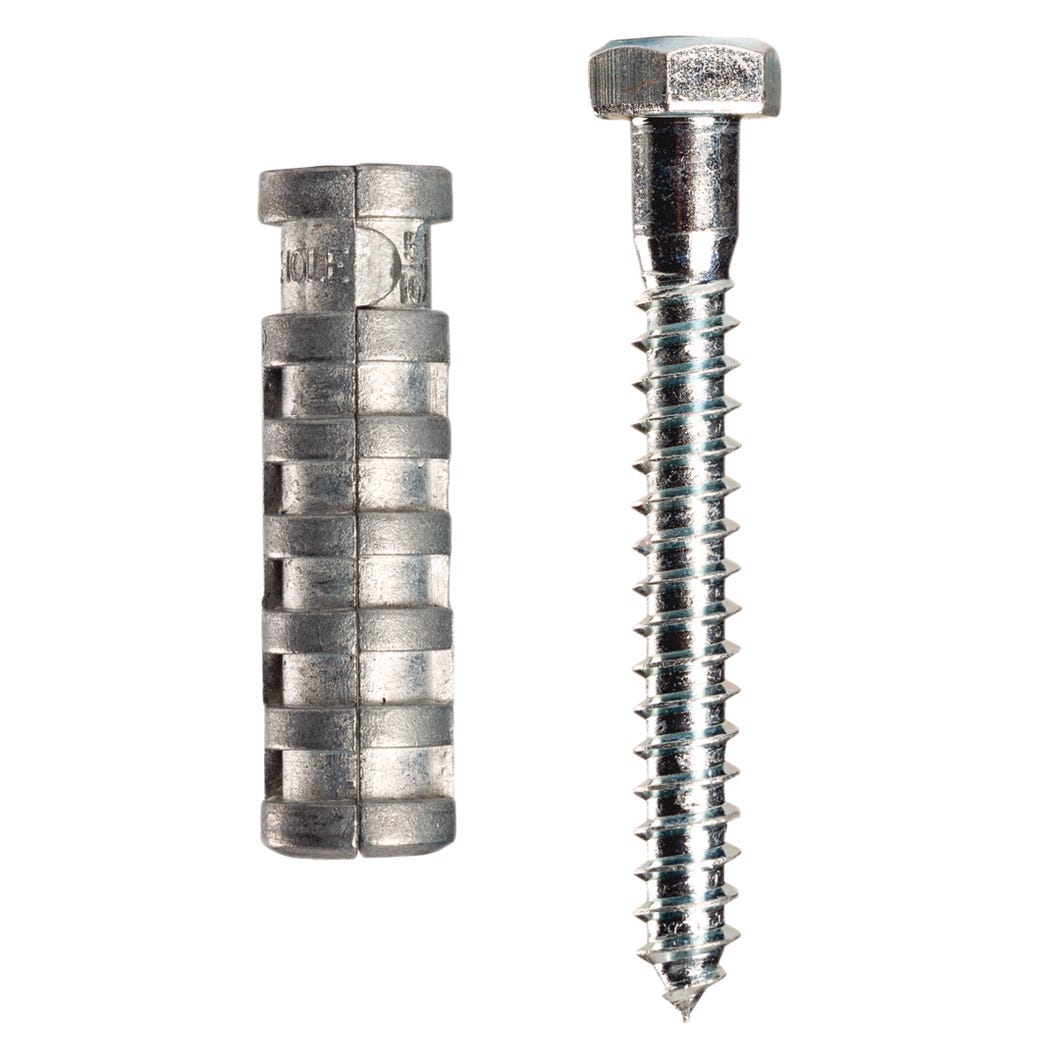 Masonry Lag Scews Anchor, 3/8 in. S, without Bolt, 20/Pack
