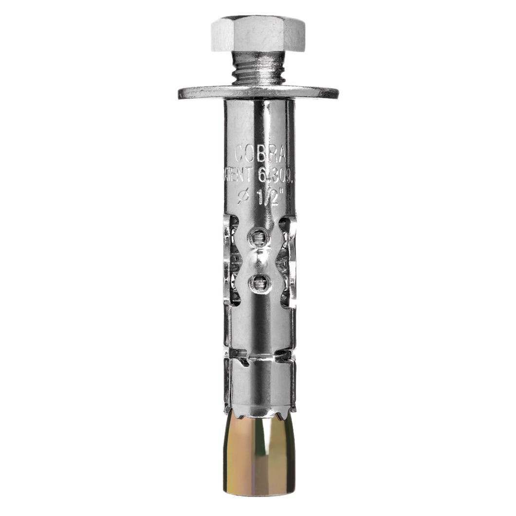 Masonry Removable/Reusable Anchor, 1/2 in. x 2-3/4 in. + Foret, 4/Pack