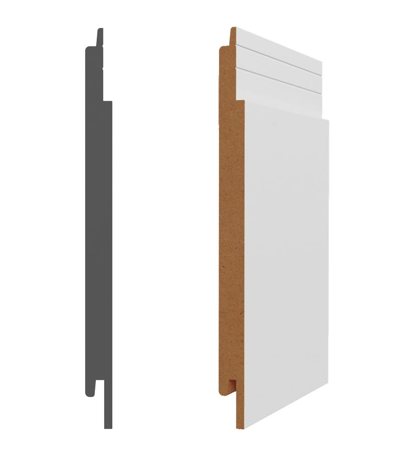 Mdf Shiplap Panelling, 3/8 Po X 5-3/4 Po X 8 Pi
