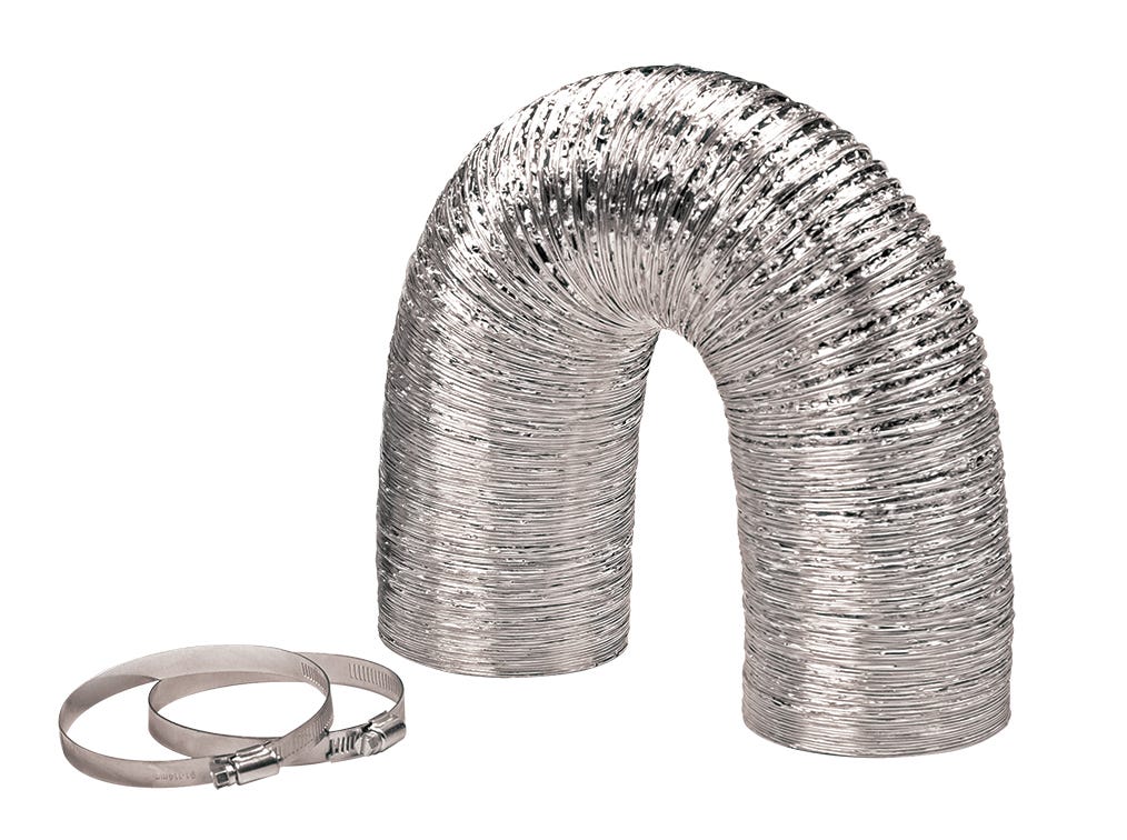 Semi-Rigid Metal Flexible Duct, 4-in. X 8-ft.