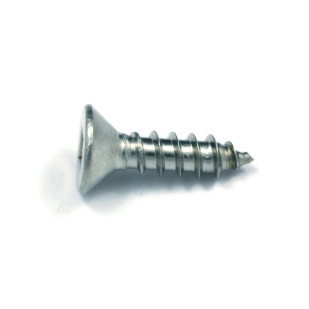 Metal Screw Pan Head, Stainless Steel, Square Drive, #10 X 1/2-in., 7/Pack