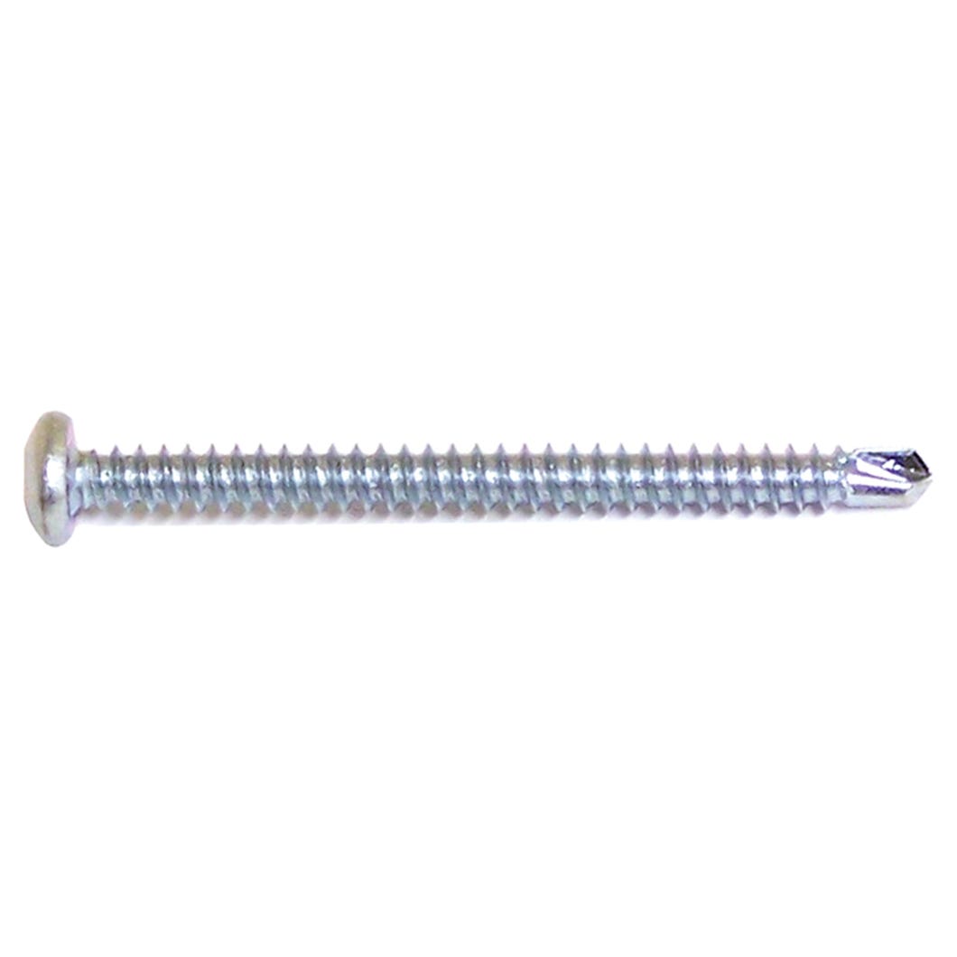 Metal Screw Zinc Plated, Pan Head, Square Drive #10 X 1 1/4-in., 8/Pack