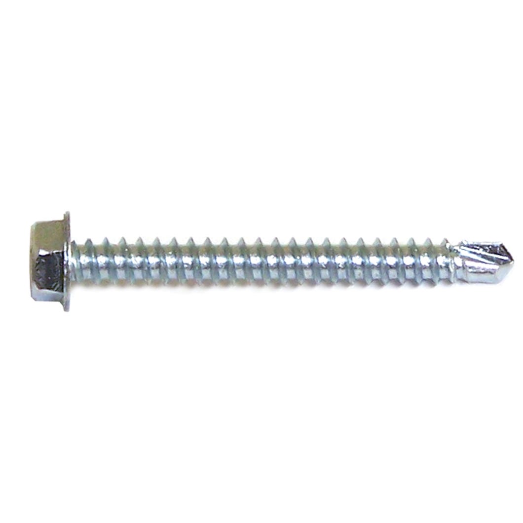 Metal Screw Zinc Plated, Hex Head with Washer #12 X 1 1/4-in., 6/Pack