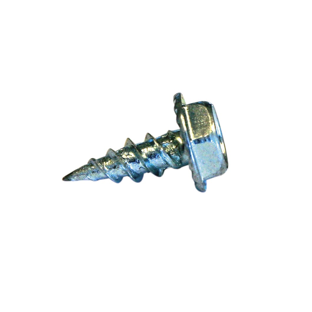 Hex Head Metal Screw, with Washer/Serration, #6 X 3/8-in., 100/Pack