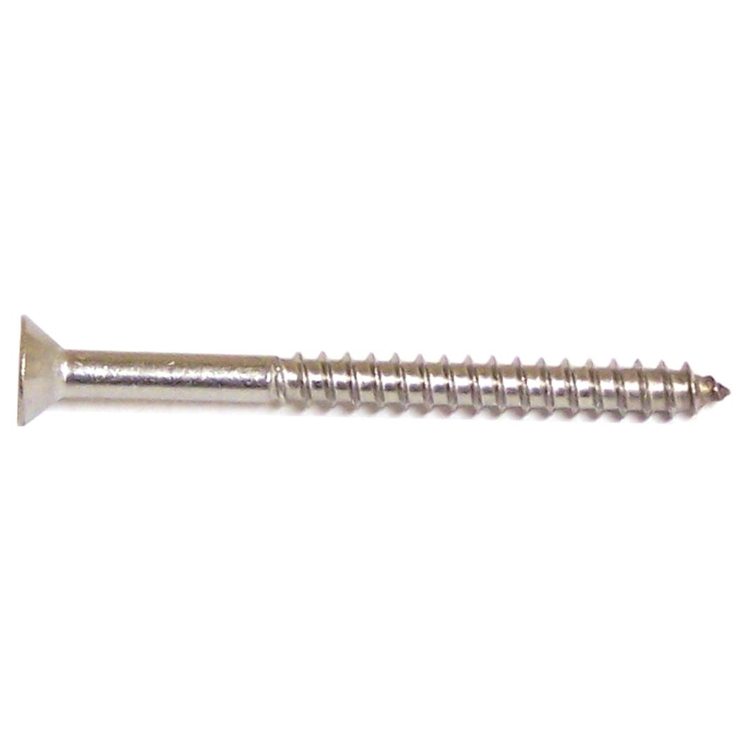 Flat Head Metal Screw, Stainless Steel, Square Drive, #8 X 1 1/2-in., 100/Pack
