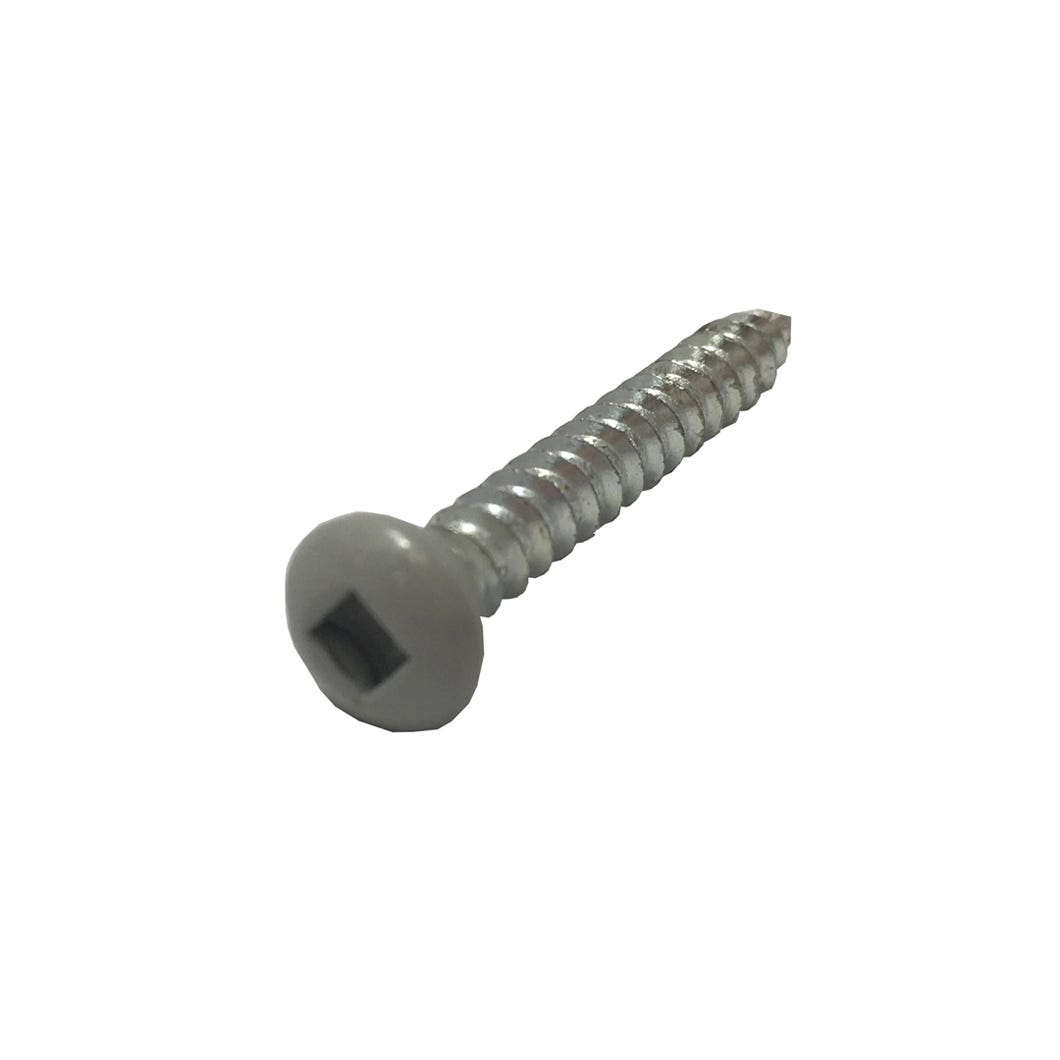 Metal Screw Gray Pan Head, Square Drive #8 X 3/8-in., 100/Pack