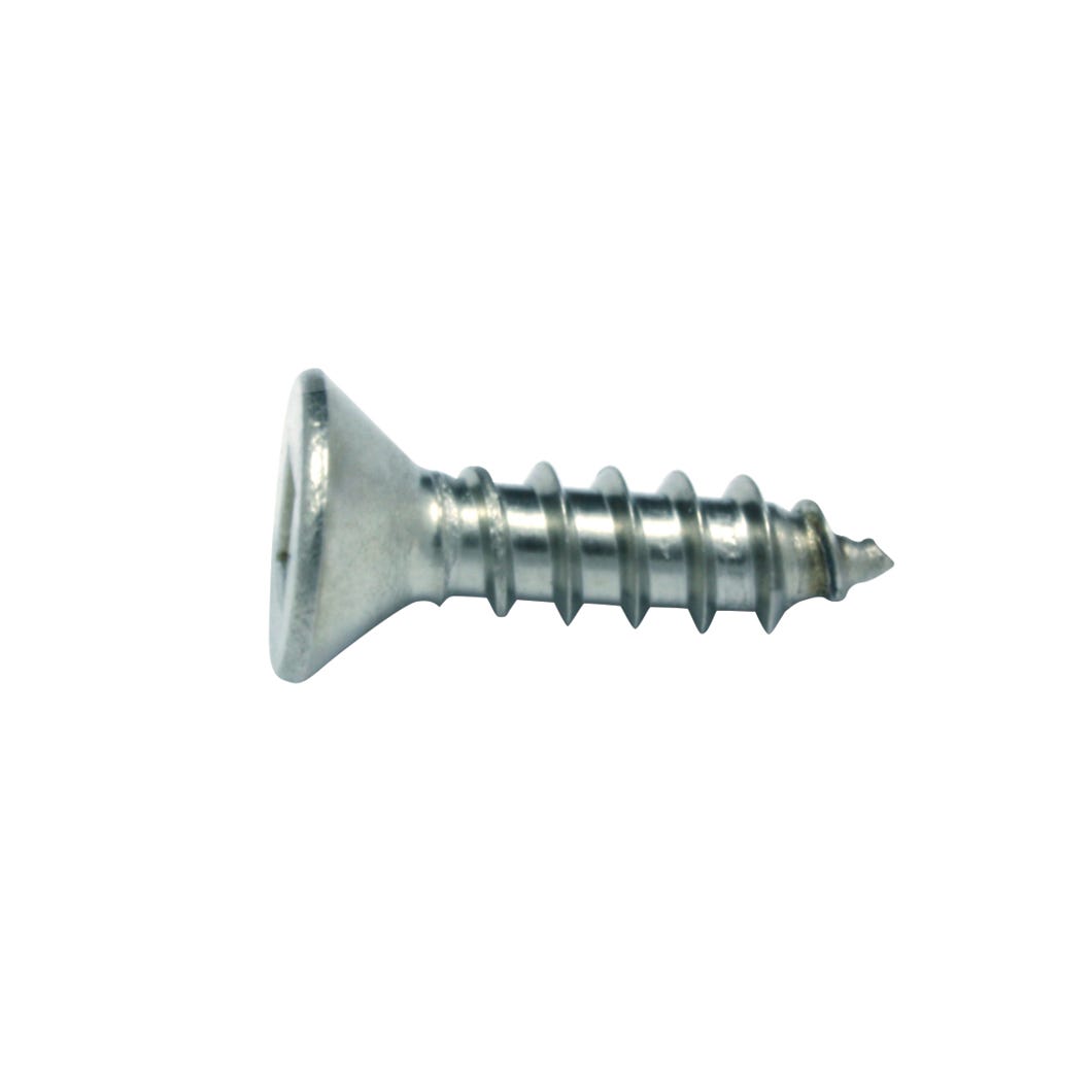 Metal Screw Flat Head, #6 X 1/2-in., 12/Pack