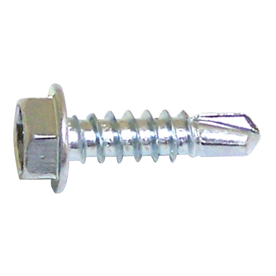 Hex. Head Metal Screw, 3/8 Washer, #14 X 1-in., 100/Pack