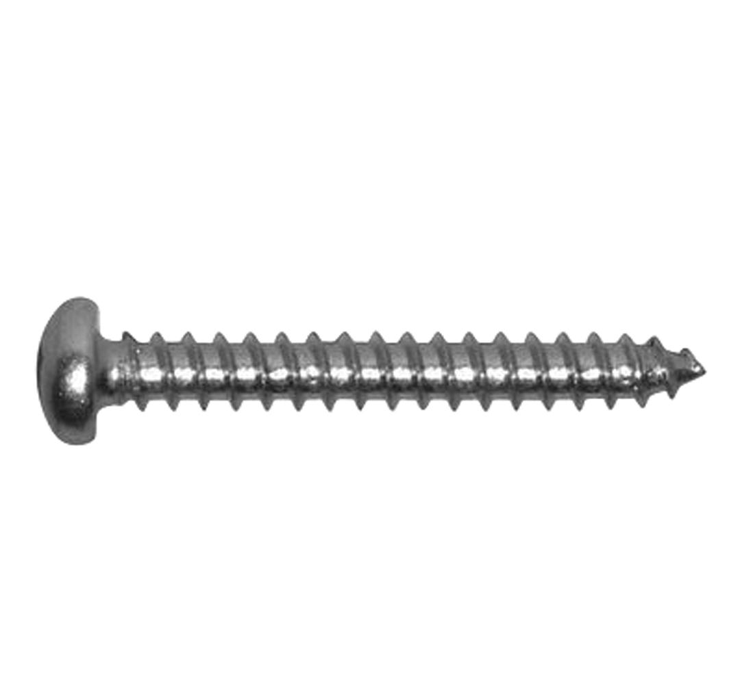 Round Head Metal Screw, #10 X 1 1/4-in., 100/Pack
