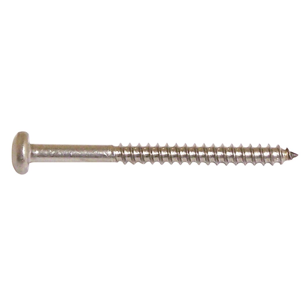 Metal Screw Round Head, #12 X 2-in., 3/Pack