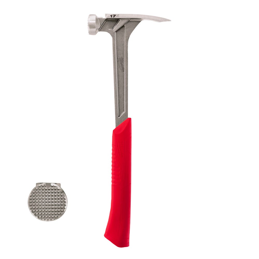 Milled face framing hammer, 17 oz