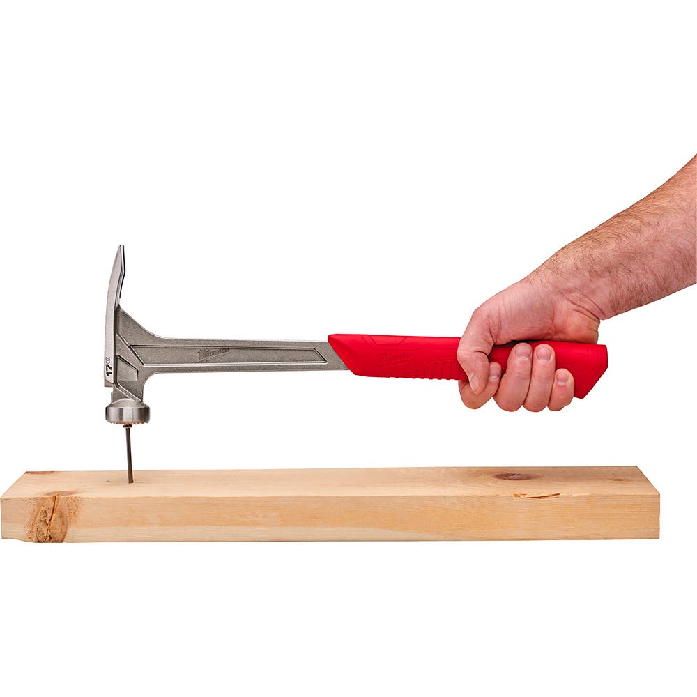 Milled face framing hammer, 17 oz