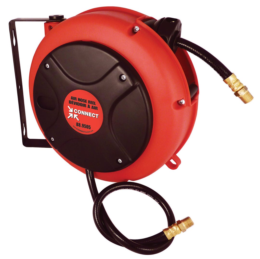 Mini Air Hose Reel with PVC Hose, Male Npt