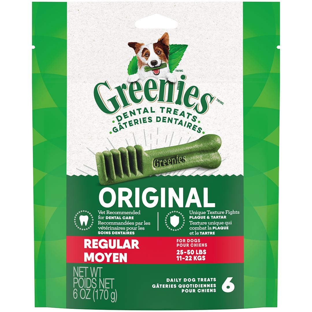 Original Regular Dog Dental Treats, 170 g
