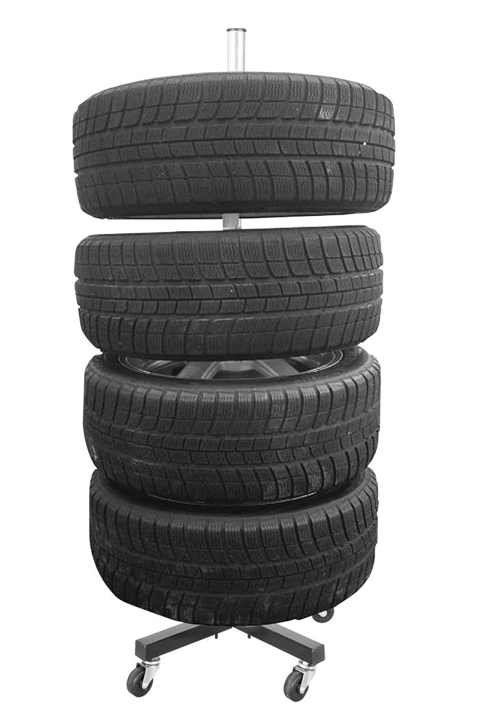 Mobile tire stand