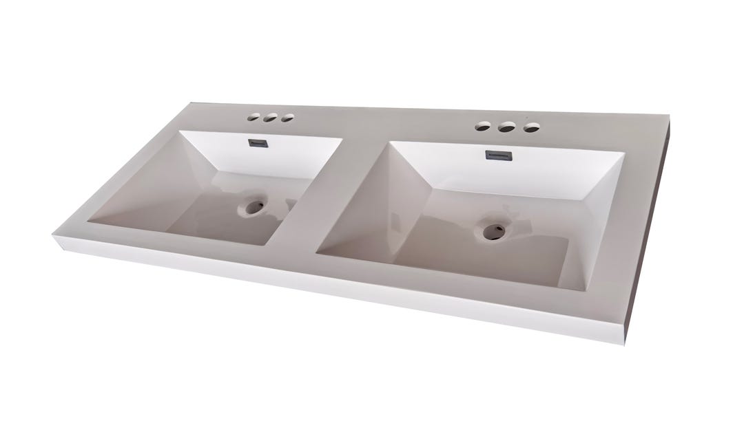 MODERN Cultured Marble Top, 48 in. x 19 in.