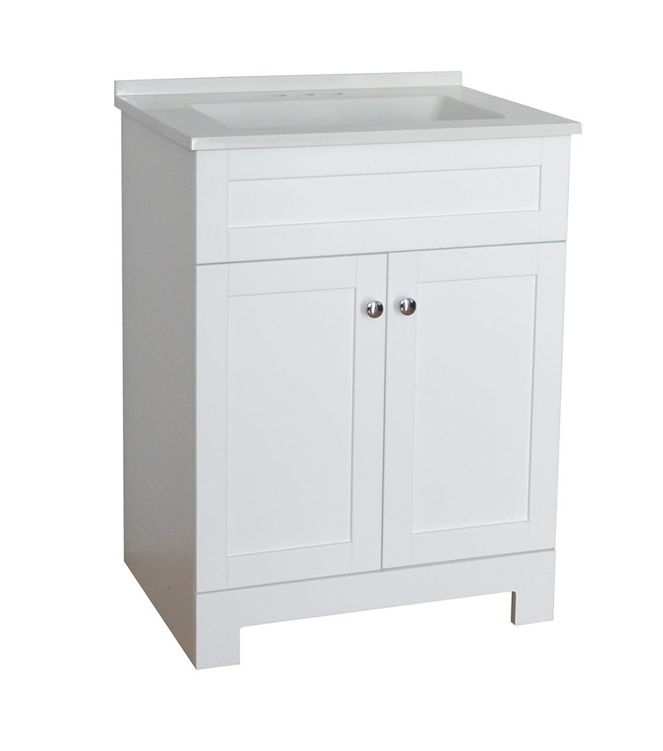 Moderno Vanity with Top Combo, 24-in. X 32-in. X 19-in., White
