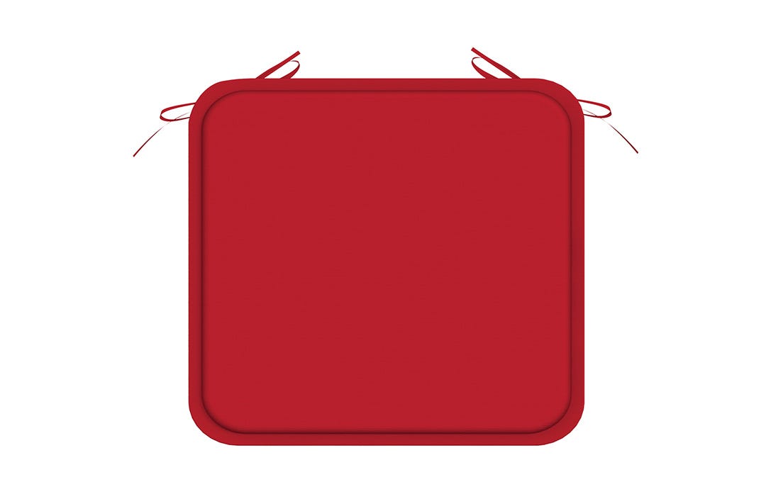 MODESTO Patio Seat Pad, 16.9-in. X 1-in. X 16-in., Red