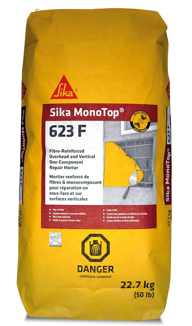 SIKA Mortar for repairing Soffits and Vertical Surfaces, 22.7 kg