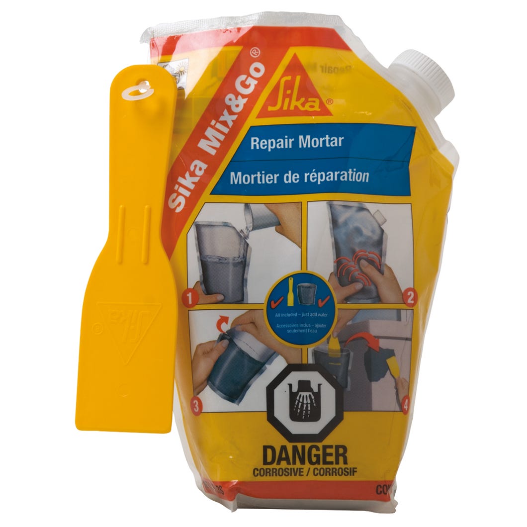 SIKA Mortar to Repair Resurface Concrete, 1.25 kg, Grey