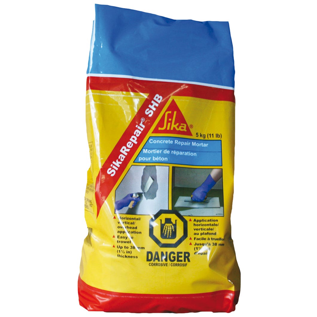 SIKA Mortar to Repair Resurface Concrete, 5 kg, Grey