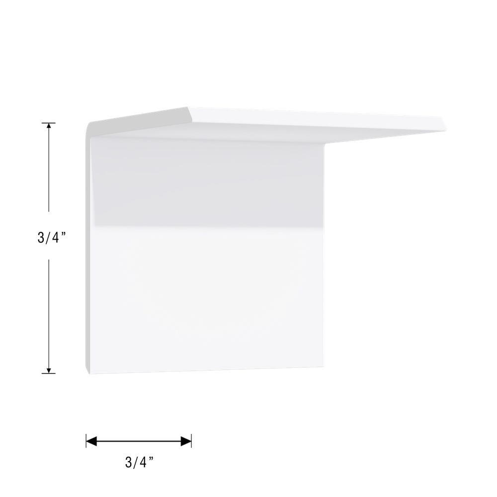 Moulding, Outside Corner for Prepasted Wall Paper, Plastic 3/4-in. X 8-ft.