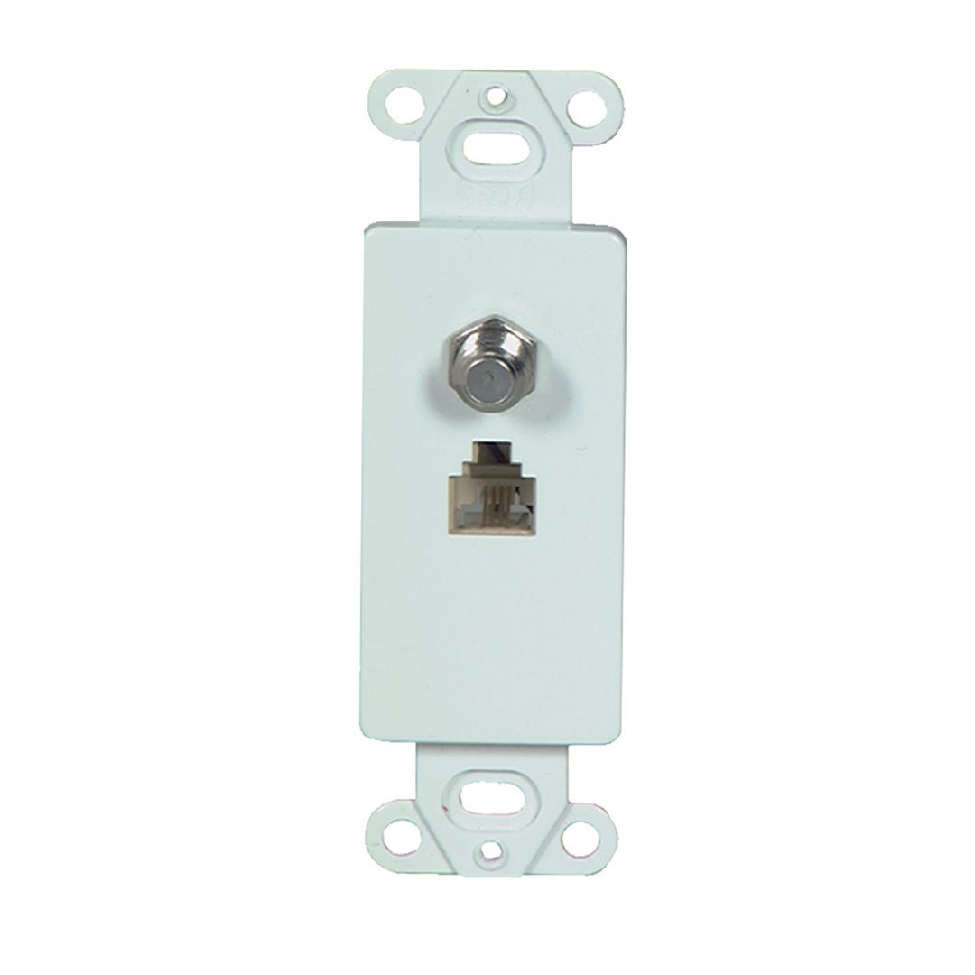 Mounting strap for telephone / coaxial jack
