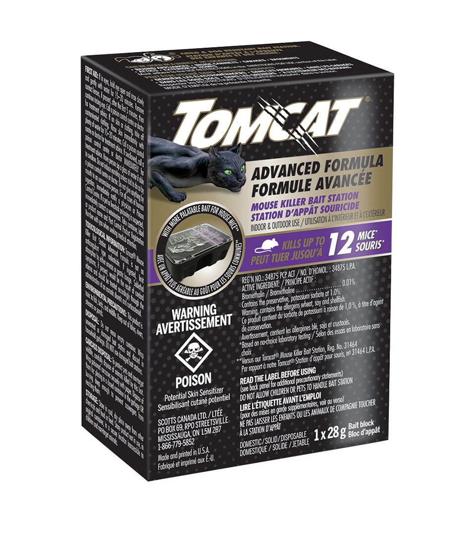 Tomcat Mouse Killer Bait Station, Disposable, 1 X 28G