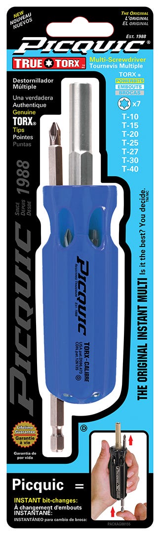 Multi-bit tork screwdriver