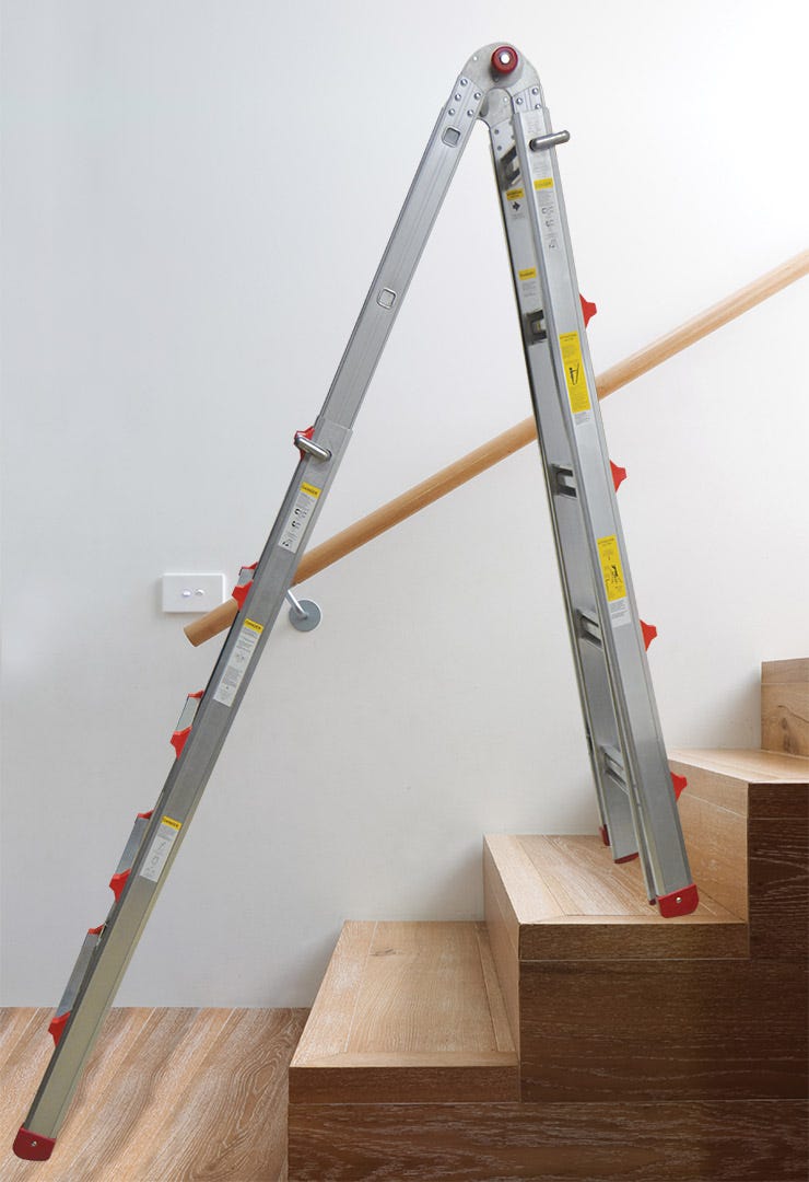 Aluminum Multi-Function Step Ladder, 21 ft., Grade 1