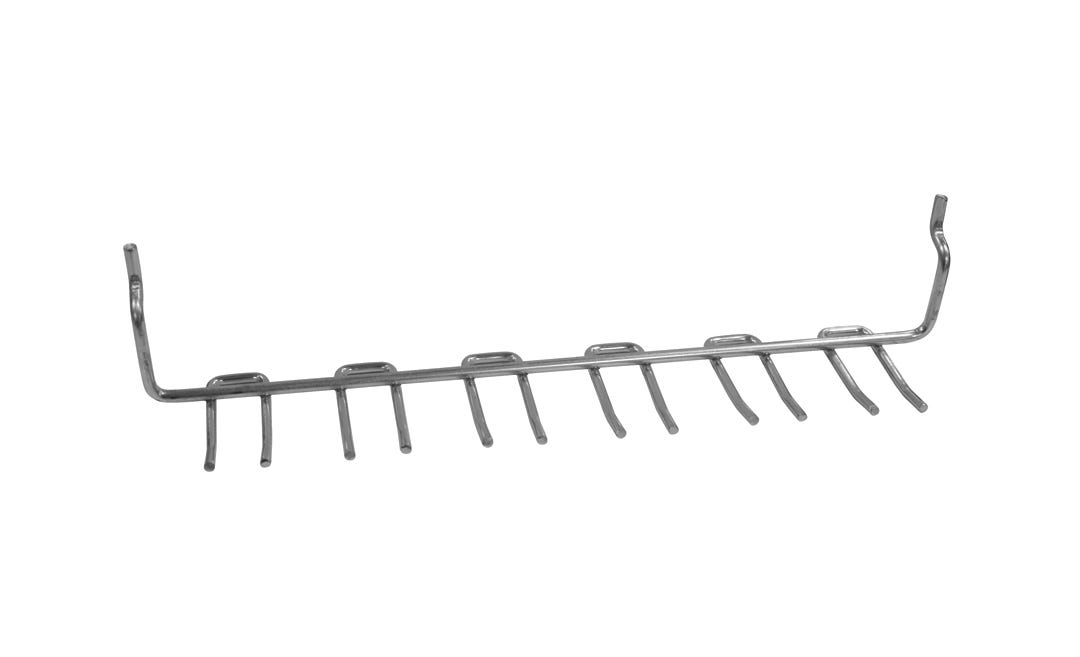 Multiple tool holder in metal for pegboard