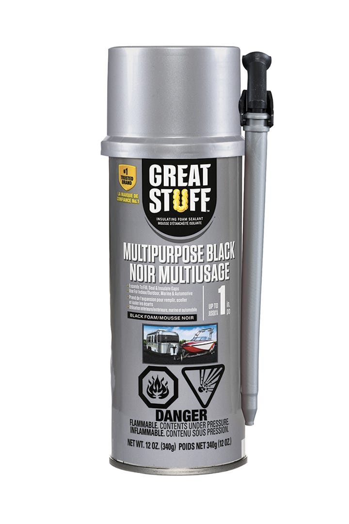 Insulating Sealant Foam, Multi-Purpose Black, 340 g