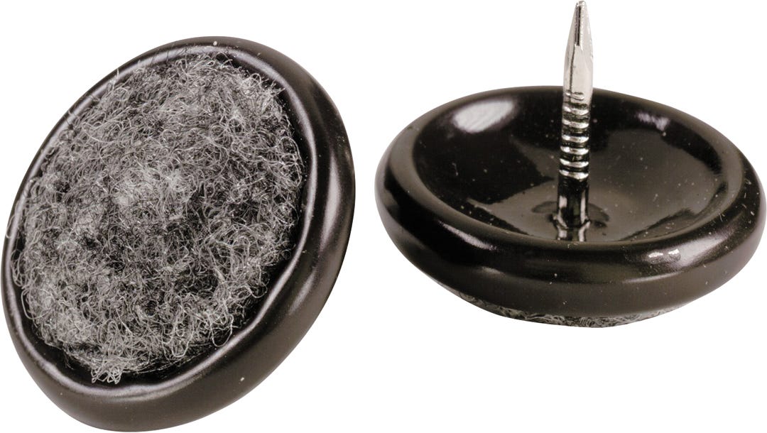 Nail-on carpet swivel glide