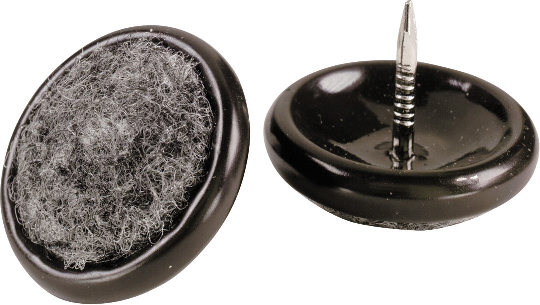 Nail-on carpet swivel glide