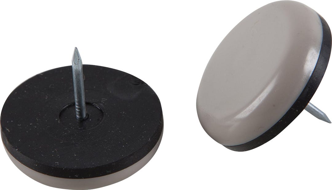 Nail-on furniture swivel glide