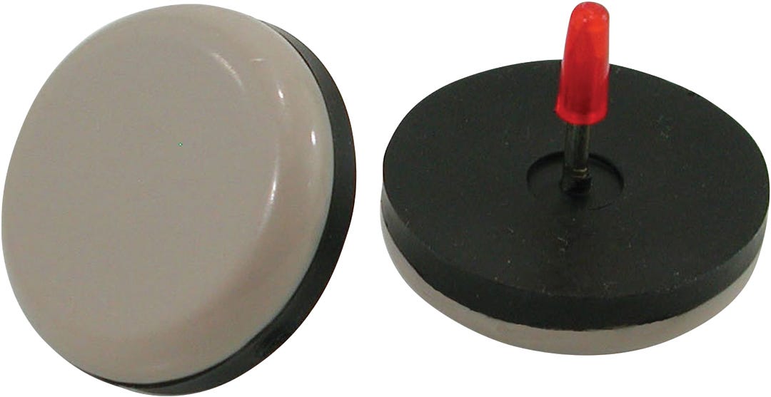 Nail-on furniture swivel glide