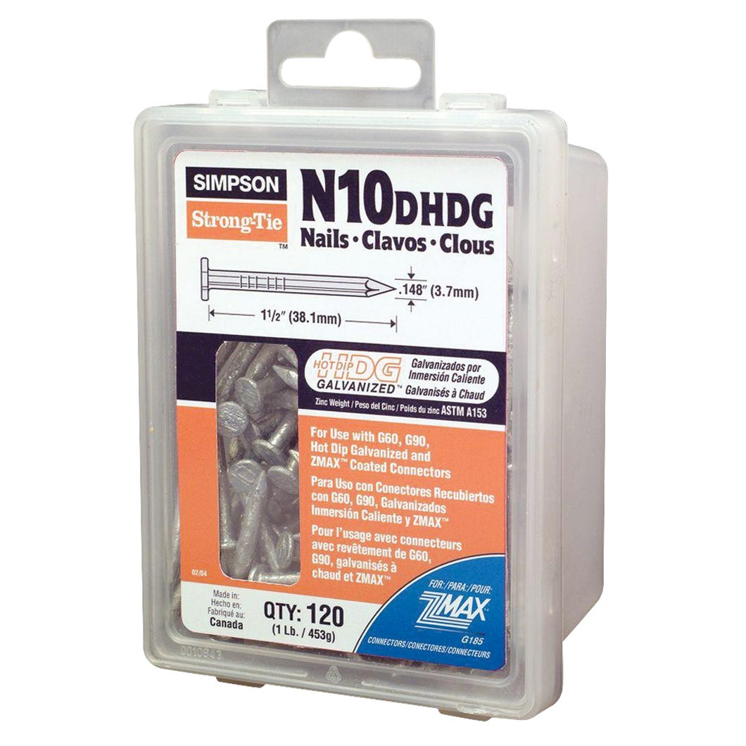 Nails Hot Dip 10D x 1-1/2 in., structural nail, 1 lb/Box
