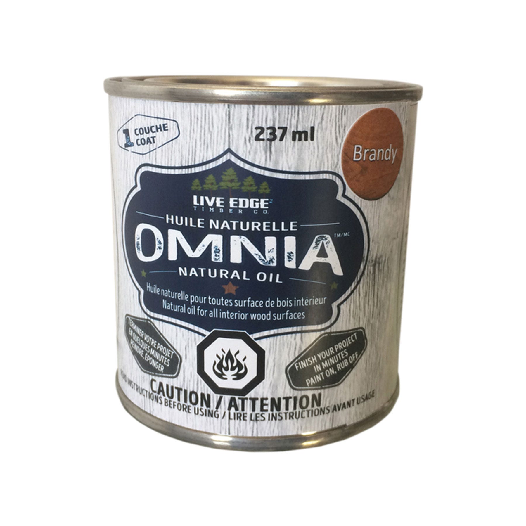 Omnia Natural Oil for Interior Wood Surfaces, Brandy