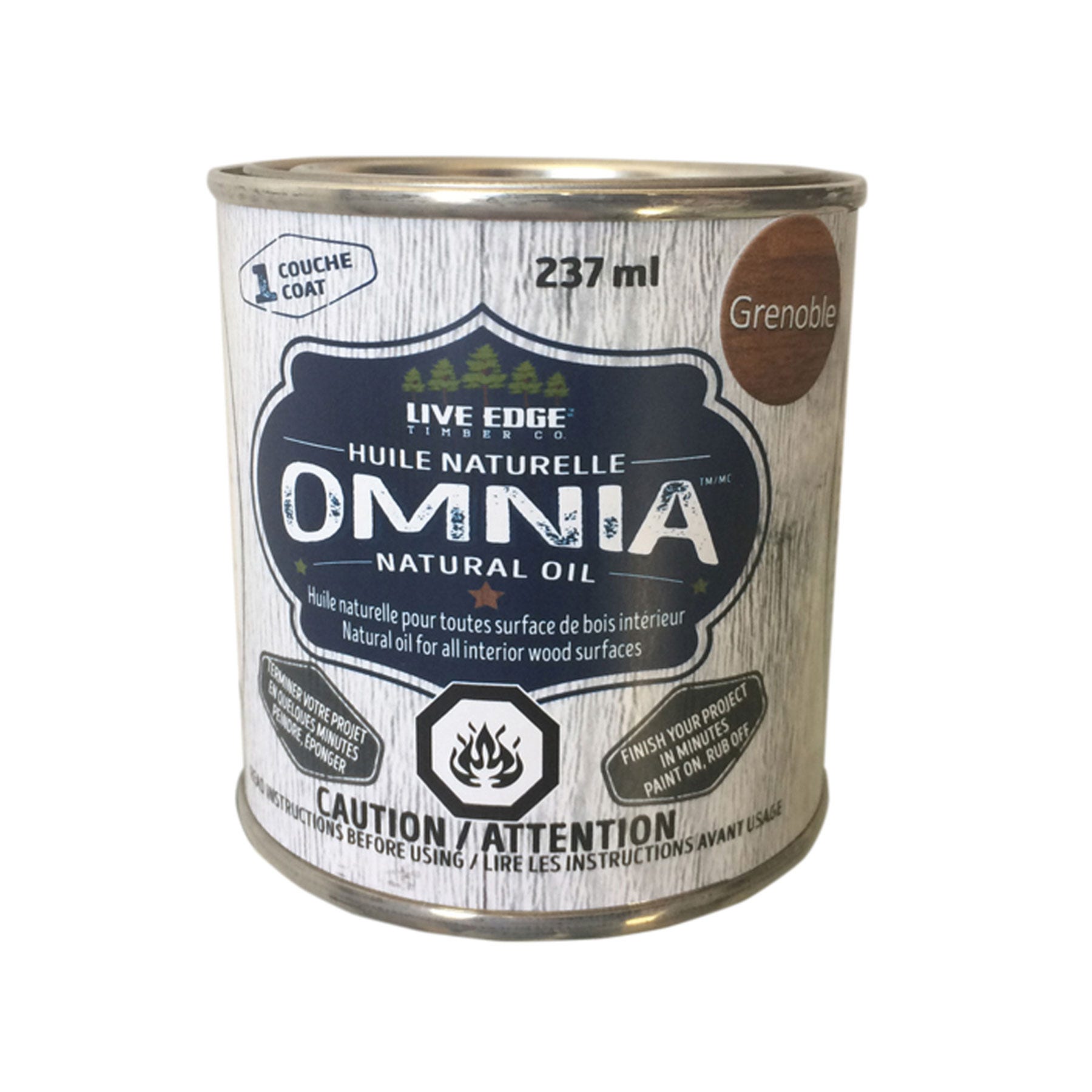 Omnia Natural Oil for Interior Wood Surfaces, Walnut