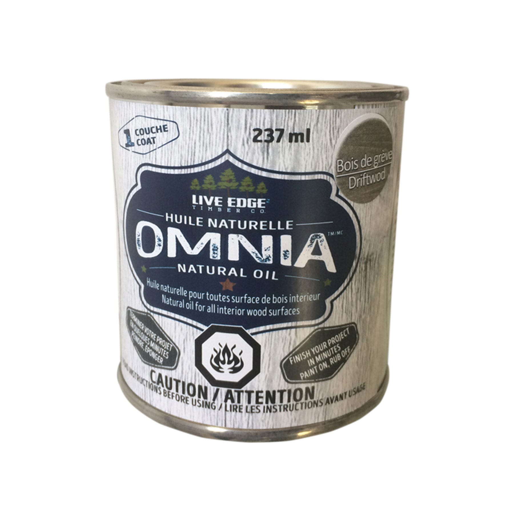 Omnia Natural Oil for Interior Wood Surfaces, Driftwood
