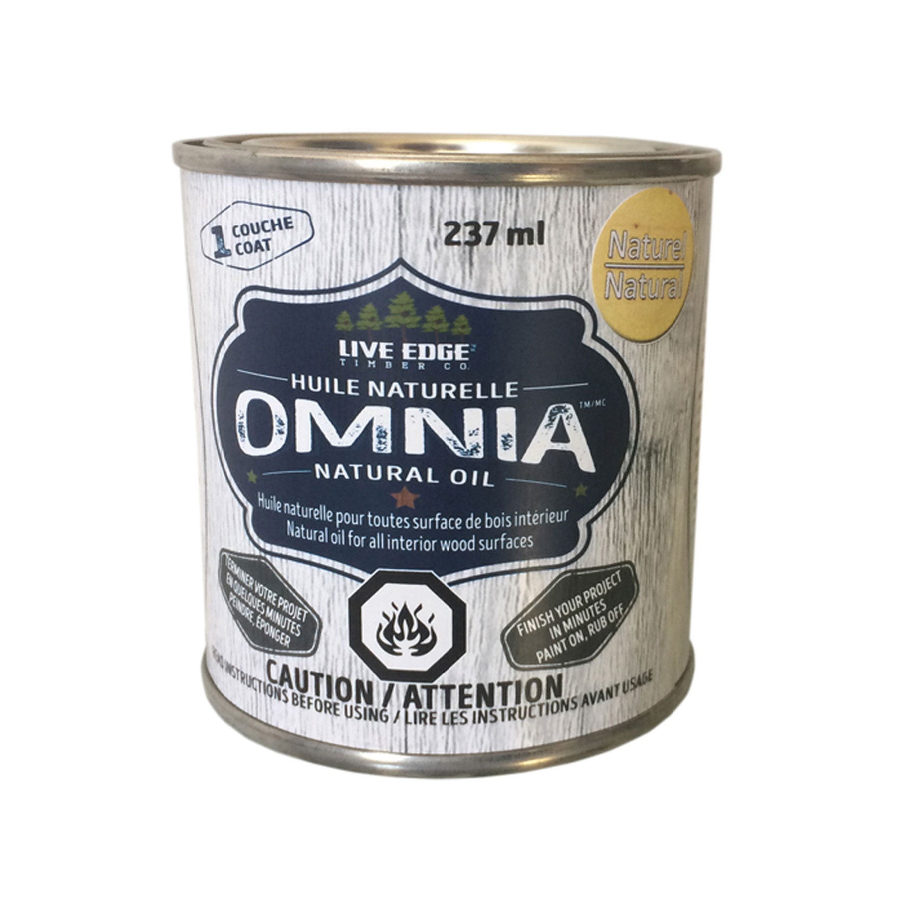 Omnia Natural Oil for Interior Wood Surfaces, Natural