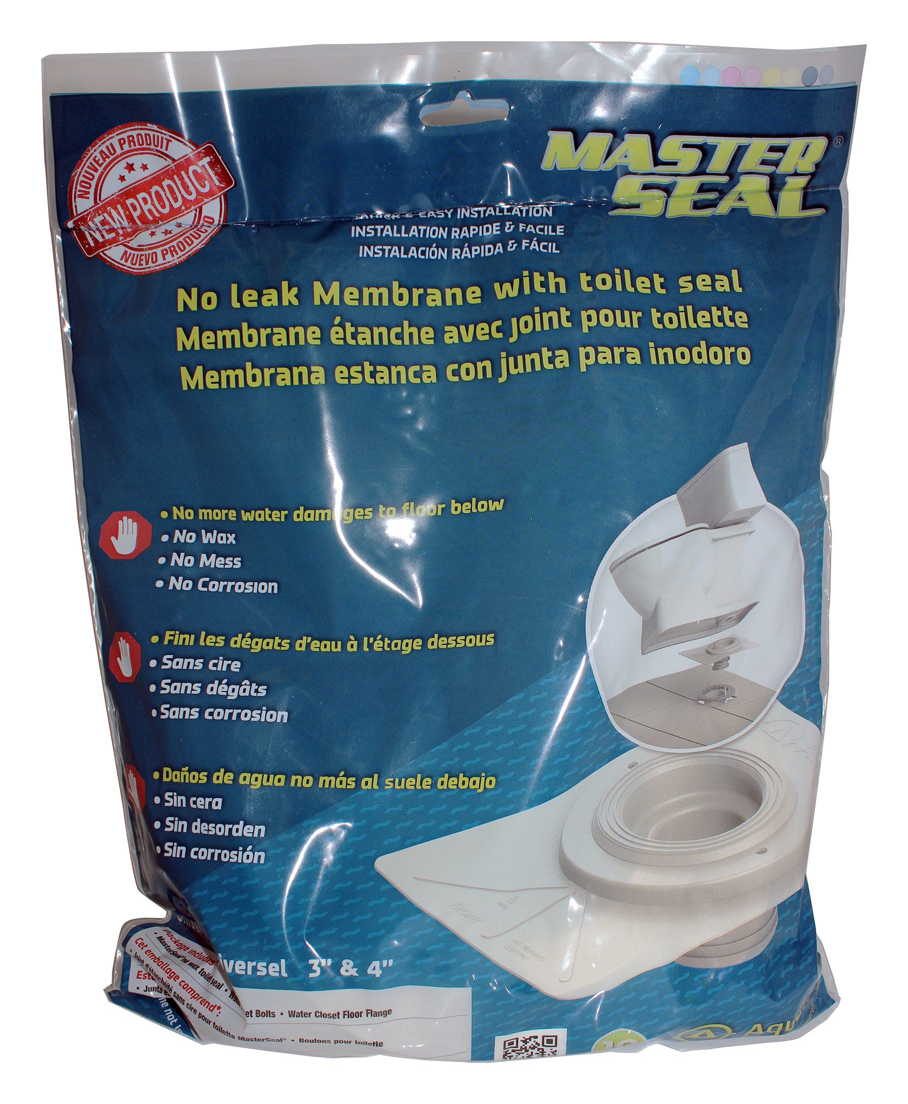 No leak membrane with toilet seal