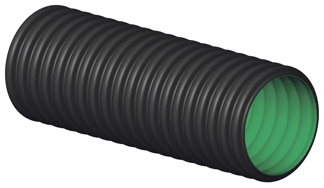 Non-Perforated Drain with Smooth Interior Wall, 4-in.